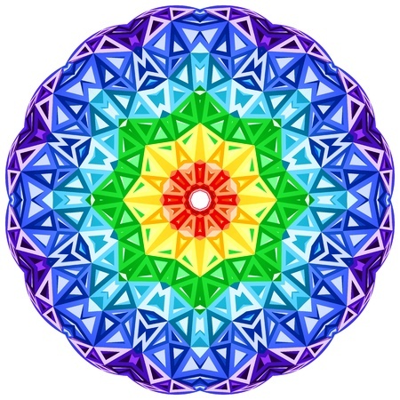 20141825 - rainbow kaleidoscope vector vibrant circle