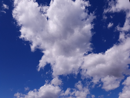 56198688 - heart shaped white cloud against blue skies